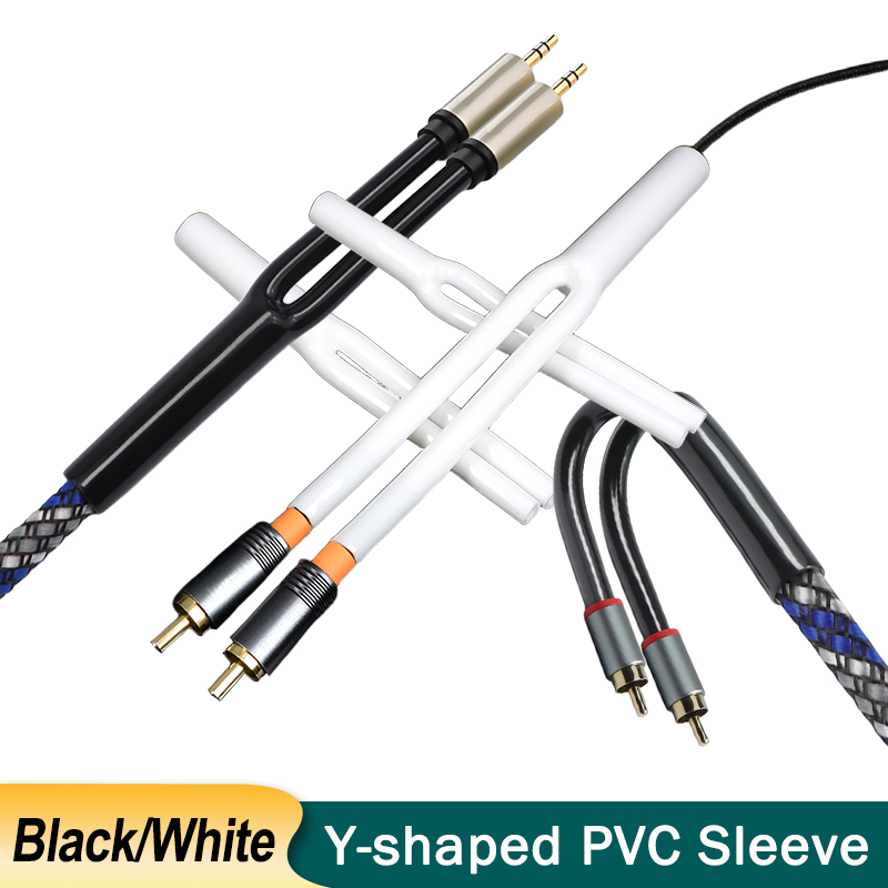 Audio Splitter Y - 2-100 pièces Manchon en PVC en