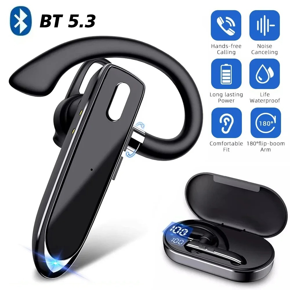 Bluetooth Headset On Ear - Casque Bluetooth sans fil avec Microphone