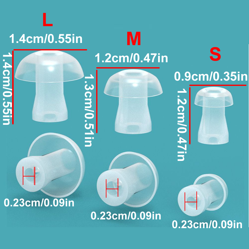 100 coussinets d'oreille en si - Silicone Ear Tip Replacement avis et prix