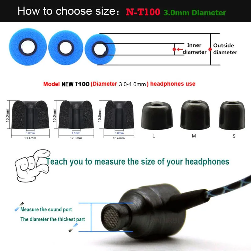 20 paires d'embouts d'oreille  - Earphone Foam Tip avis et prix
